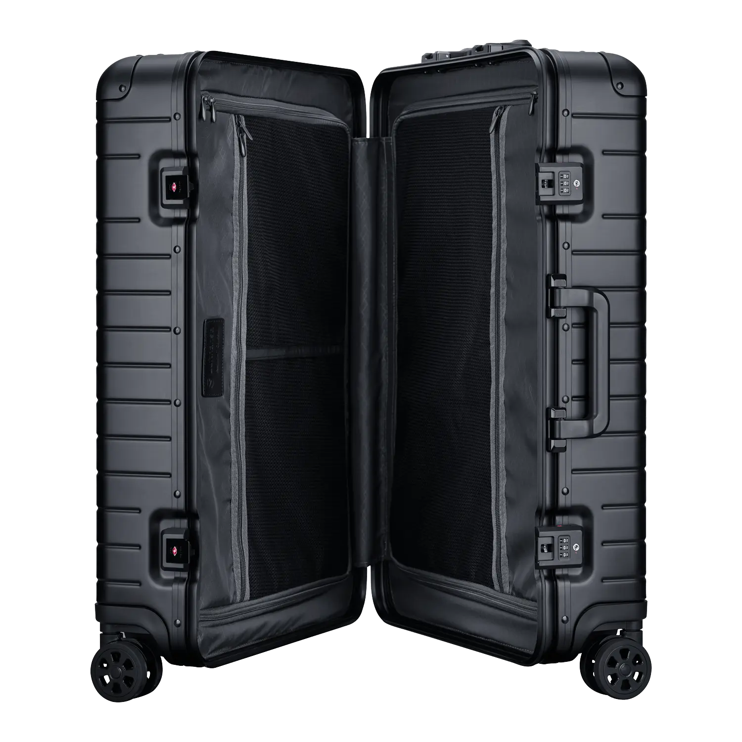 Lufthansa Aluminium Collection Trolley M, Black - Worldshop