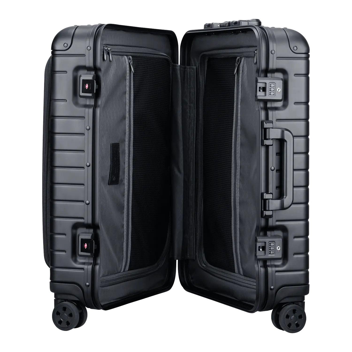 Lufthansa Aluminium Collection Trolley S mit Vortasche, Schwarz