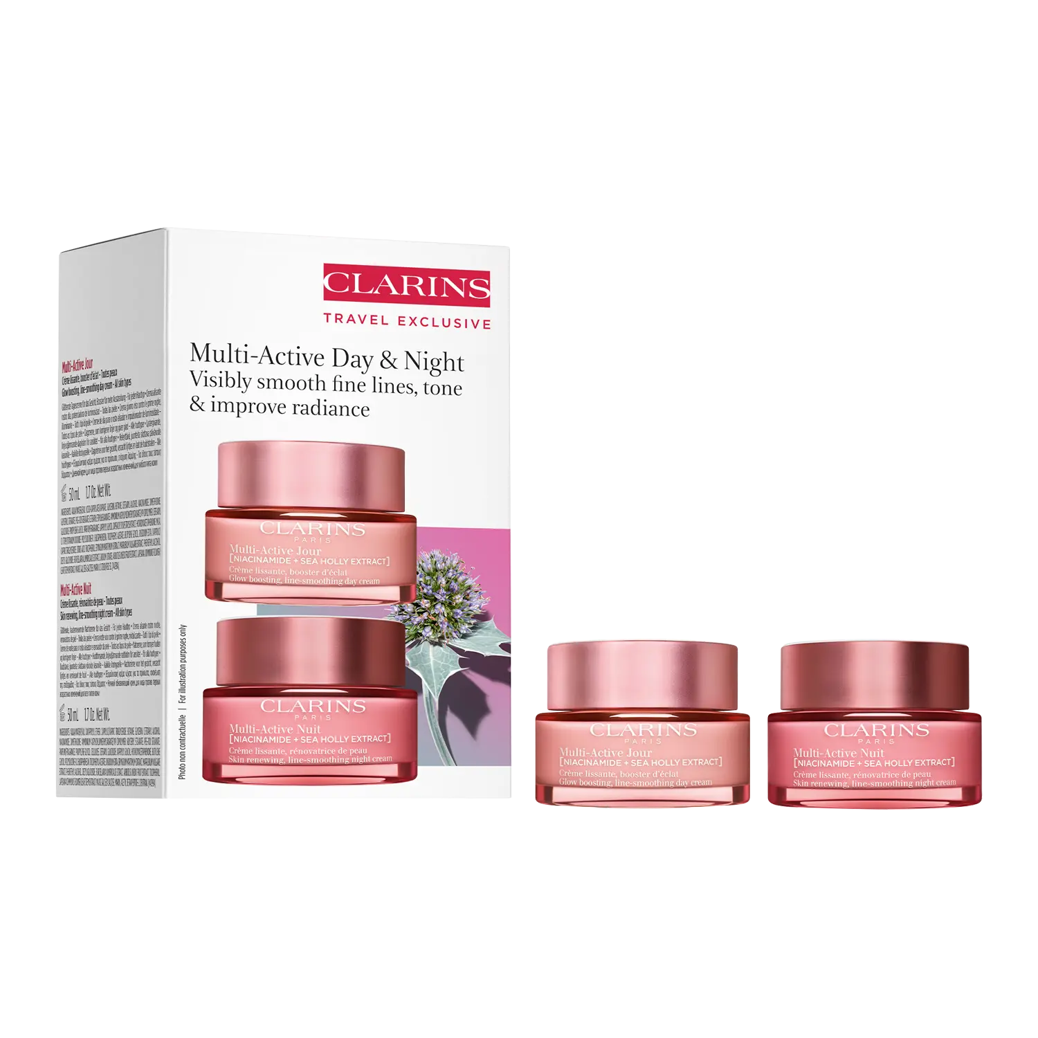 CLARINS Multi-Active Nuit & Jour セット Clarins Multi-Active Jour & Nuit Face Care Set, 2 x 50 ml - Worldshop
