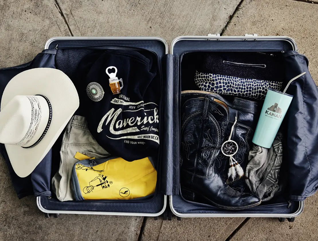 Packed suitcas