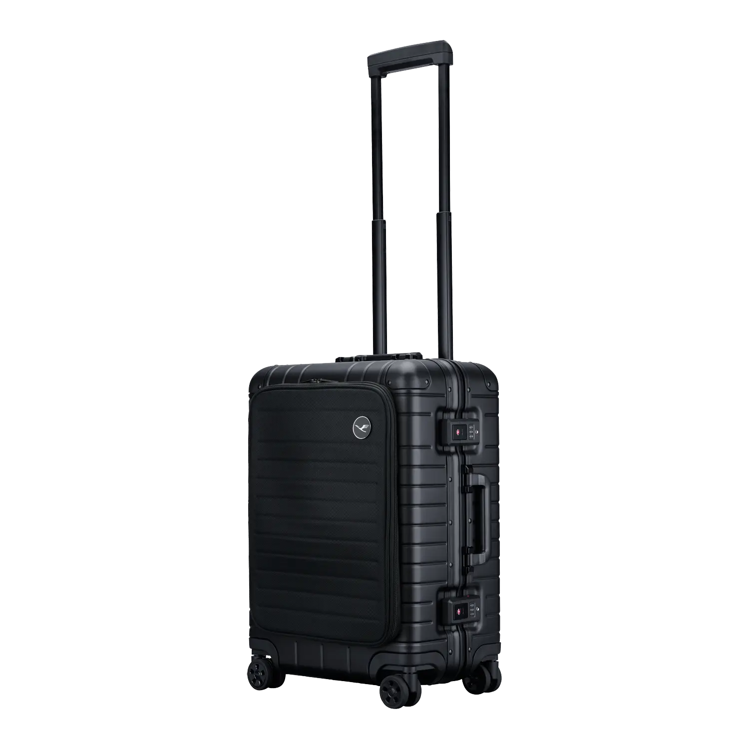 Lufthansa Aluminium Collection Trolley S mit Vortasche, Schwarz
