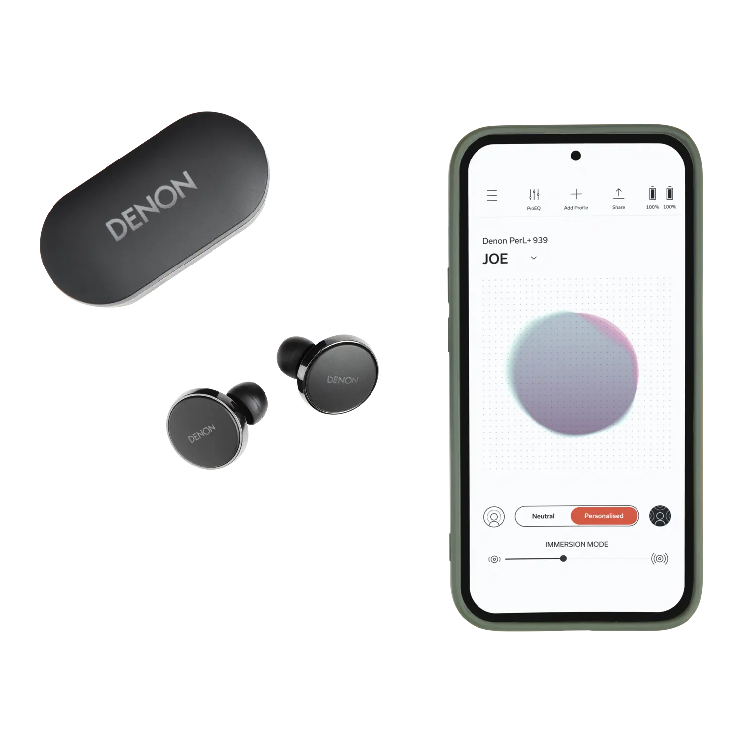 Denon PerL Pro True Wireless In-Ear Headphones, Black - Worldshop