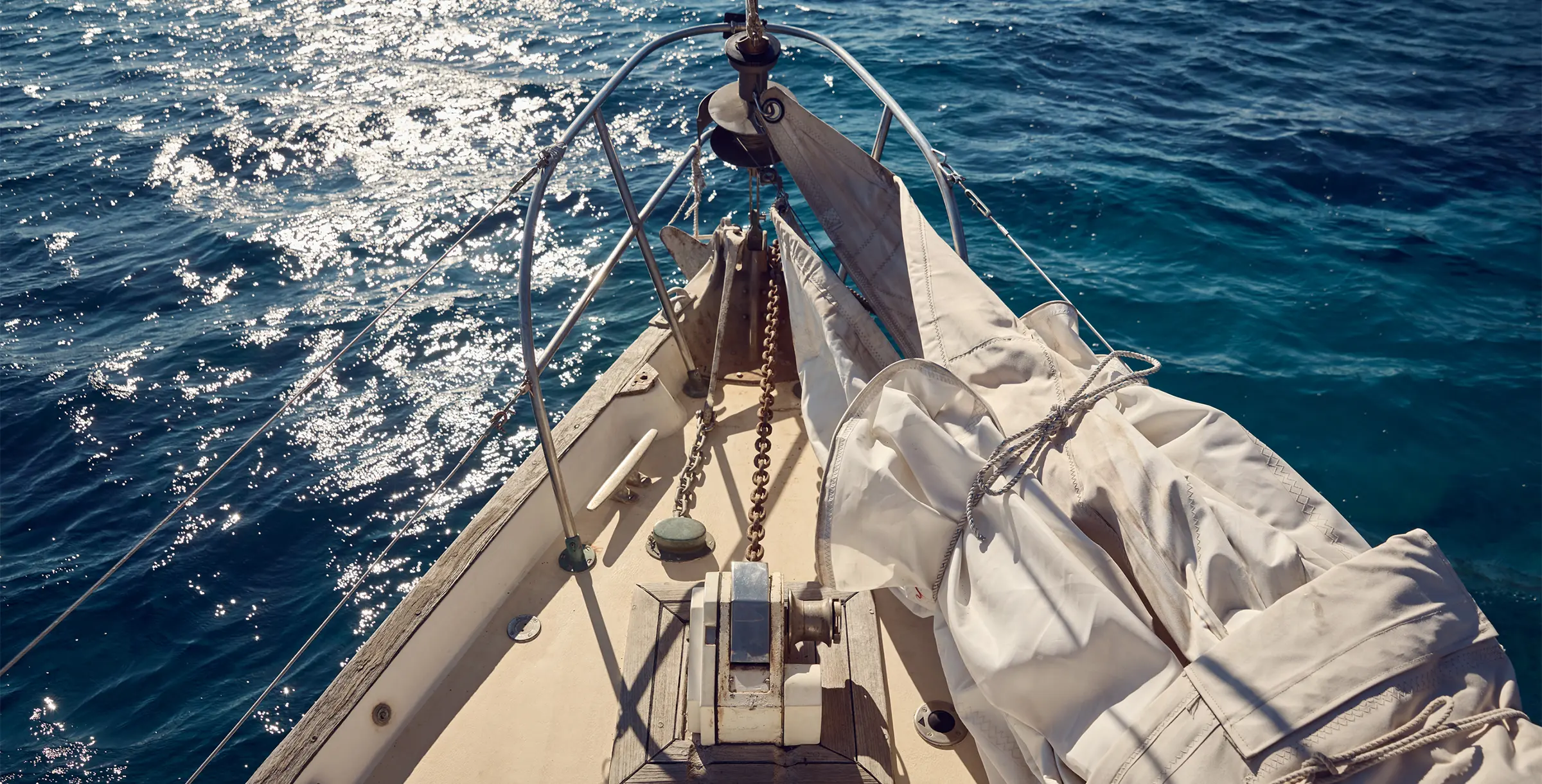 View of ship's bow