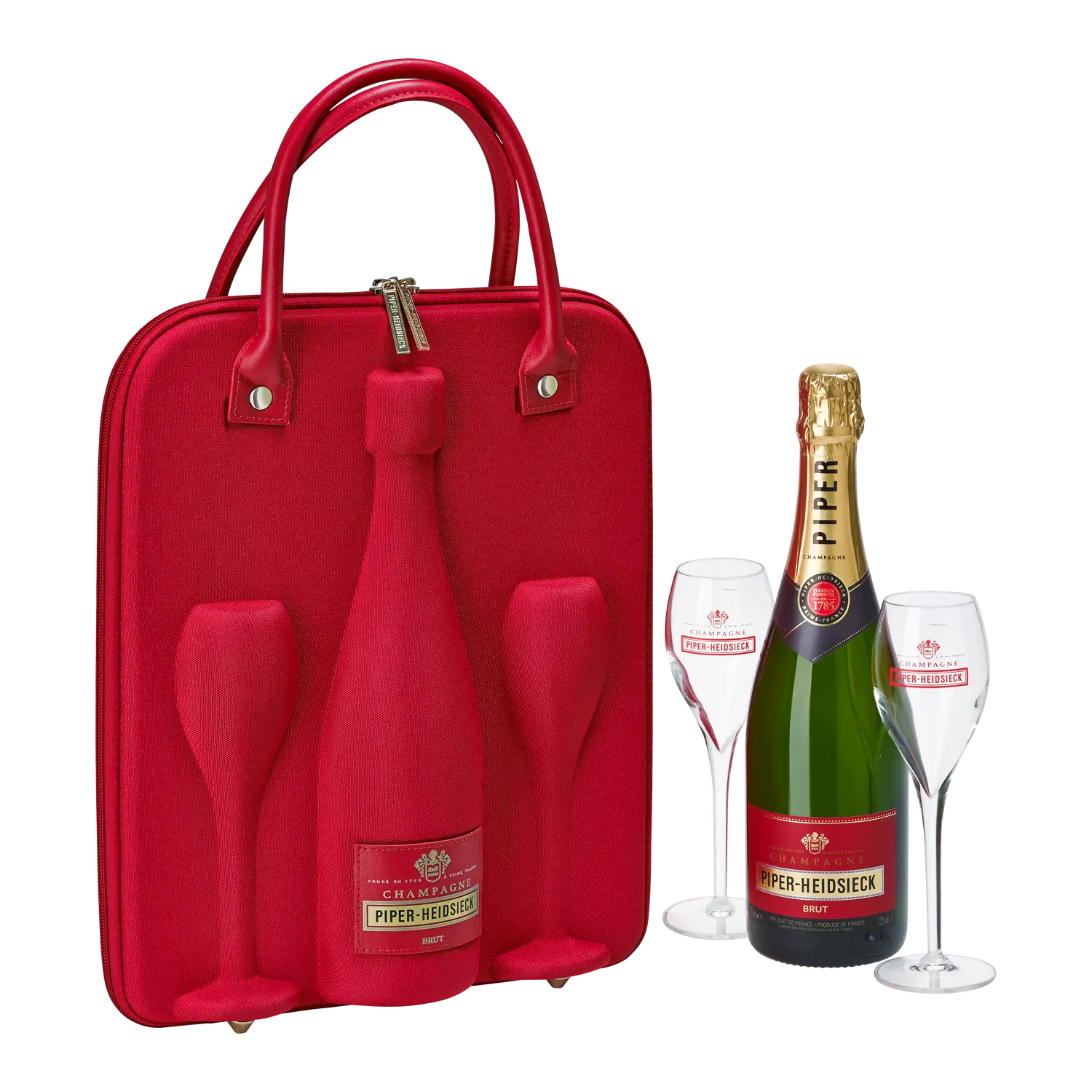 Piper-Heidsieck Cuvée Brut, France + Bag and Two Glasses - Worldshop