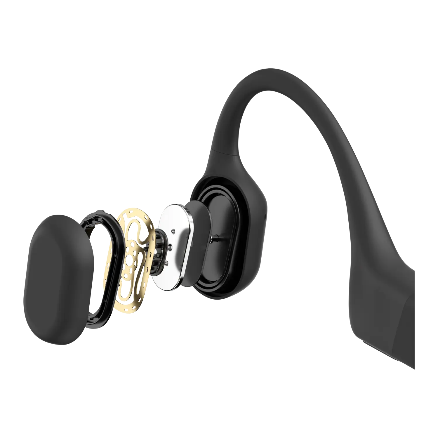 Shokz OpenRun Bone Conduction Sport Headphones, Black - Worldshop