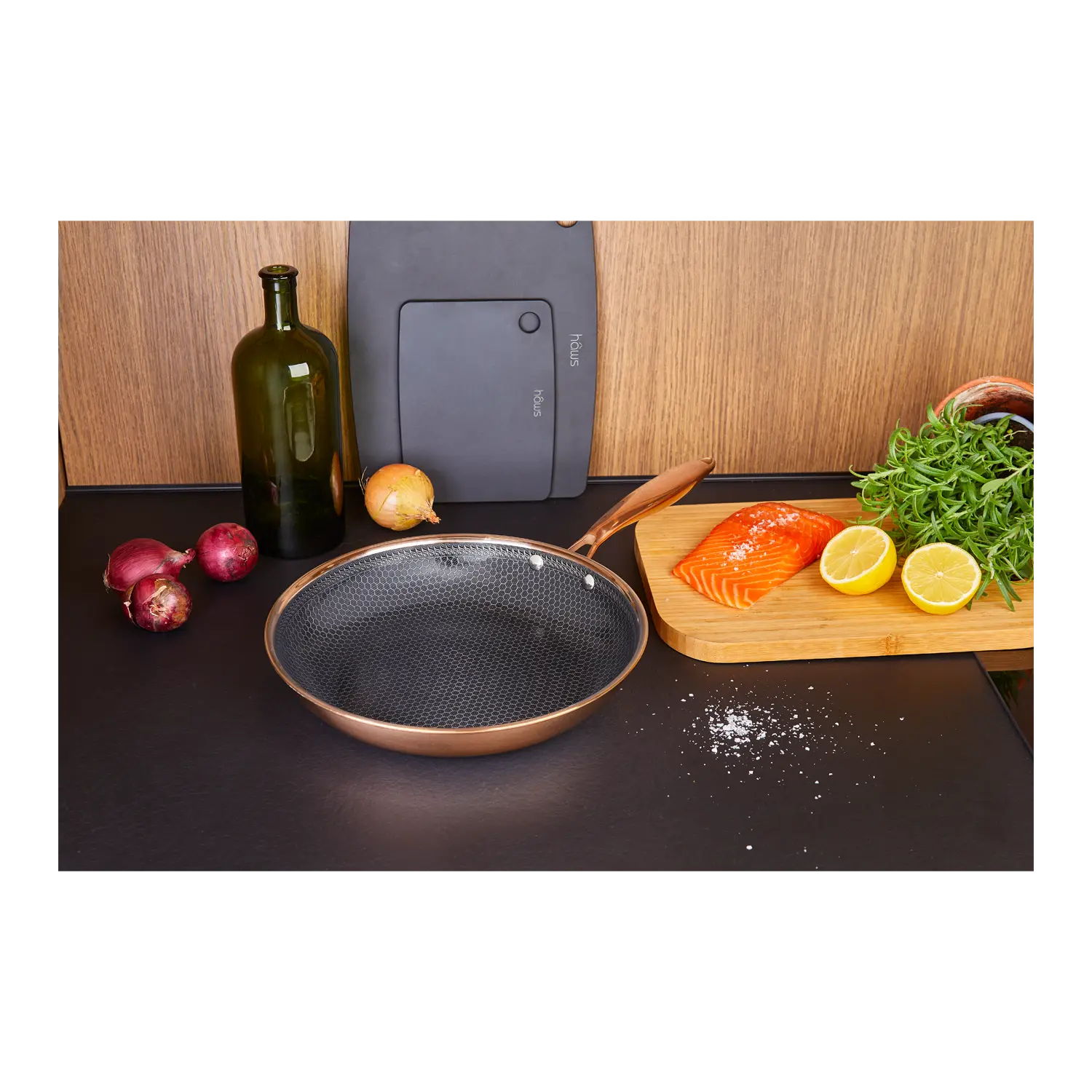 Hâws Santo Frying Pan, 28 cm, Rosé Gold - Worldshop