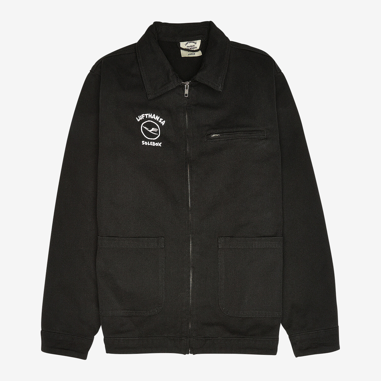 solebox Lufthansa Edition Jacket Paperplane, Black - Worldshop