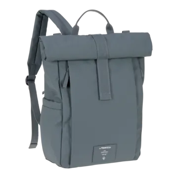 LÄSSIG Rolltop Up Baby Changing Backpack, Anthracite