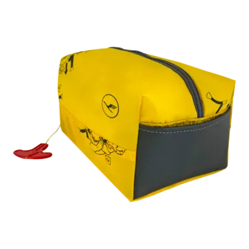 BAG TO LIFE Lufthansa Edition Easy Packing Toiletry Bag, Lifevest Yellow  Lufthansa Grey