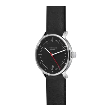 Sternglas NAOS Automatic Watch, Black/Silver-Coloured