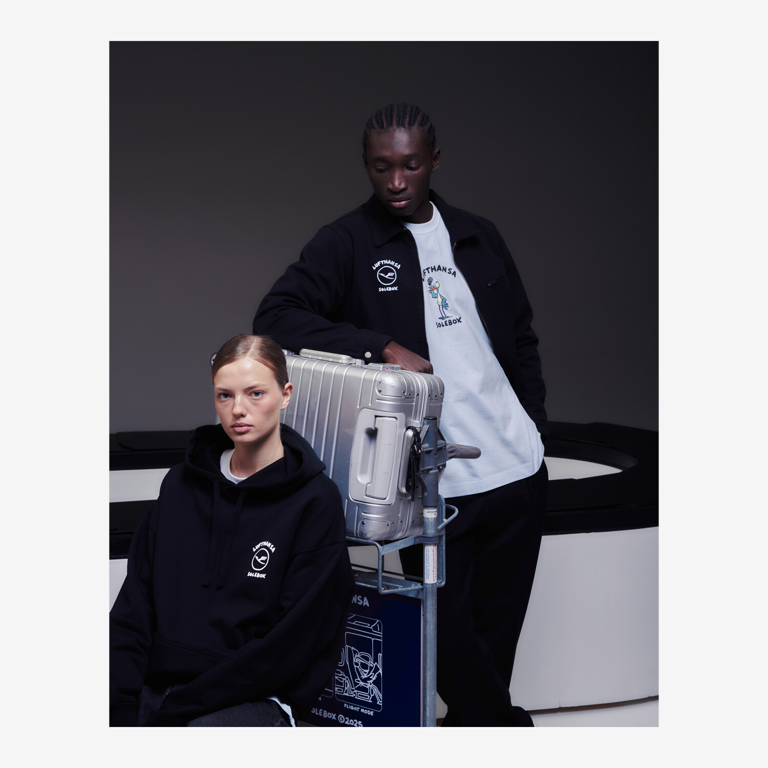 solebox Lufthansa Edition Jacket Paperplane, Black - Worldshop