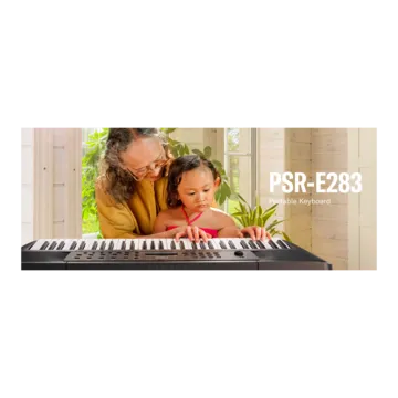 Yamaha PSR-E283 Digital Keyboard, Black - Worldshop