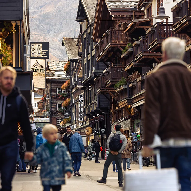 Pedestrian zone in Zermatt