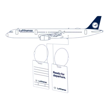Lufthansa Upcycling Collection A321-131 D-AIRD Baggage Tag, White