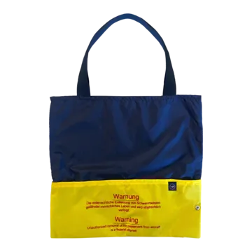 BAG TO LIFE Lufthansa Edition Easy Packing Bag, Navy Blue Signal Yellow