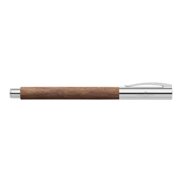Faber-Castell Ambition Walnut Rollerball, Wood/Chrome - Worldshop