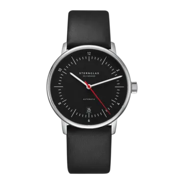 Sternglas NAOS Automatic Watch, Black/Silver-Coloured Worldshop