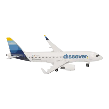 Herpa Discover Airlines A320 Modellino di aereo, 1:500 - Worldshop