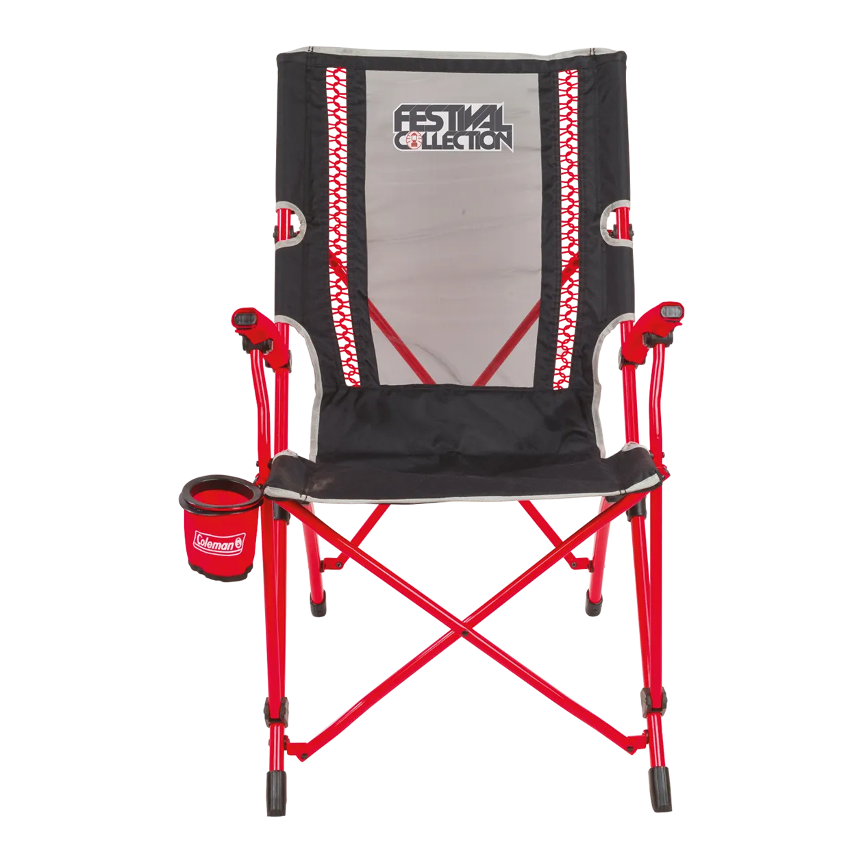 Coleman® Festival Collection Bungee Folding Chair, Red/Black