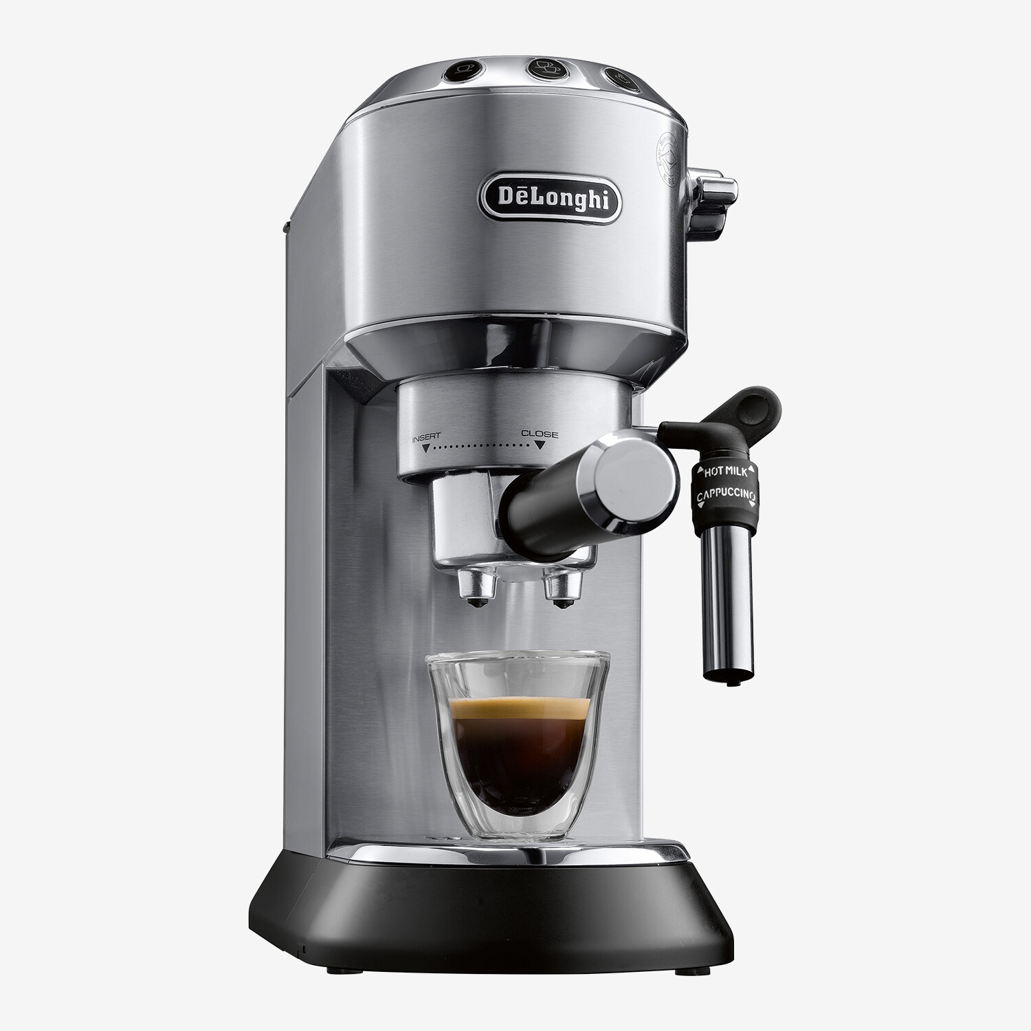 De'Longhi DEDICA Style EC 685 Espresso Machine, Shiny Metal - Worldshop