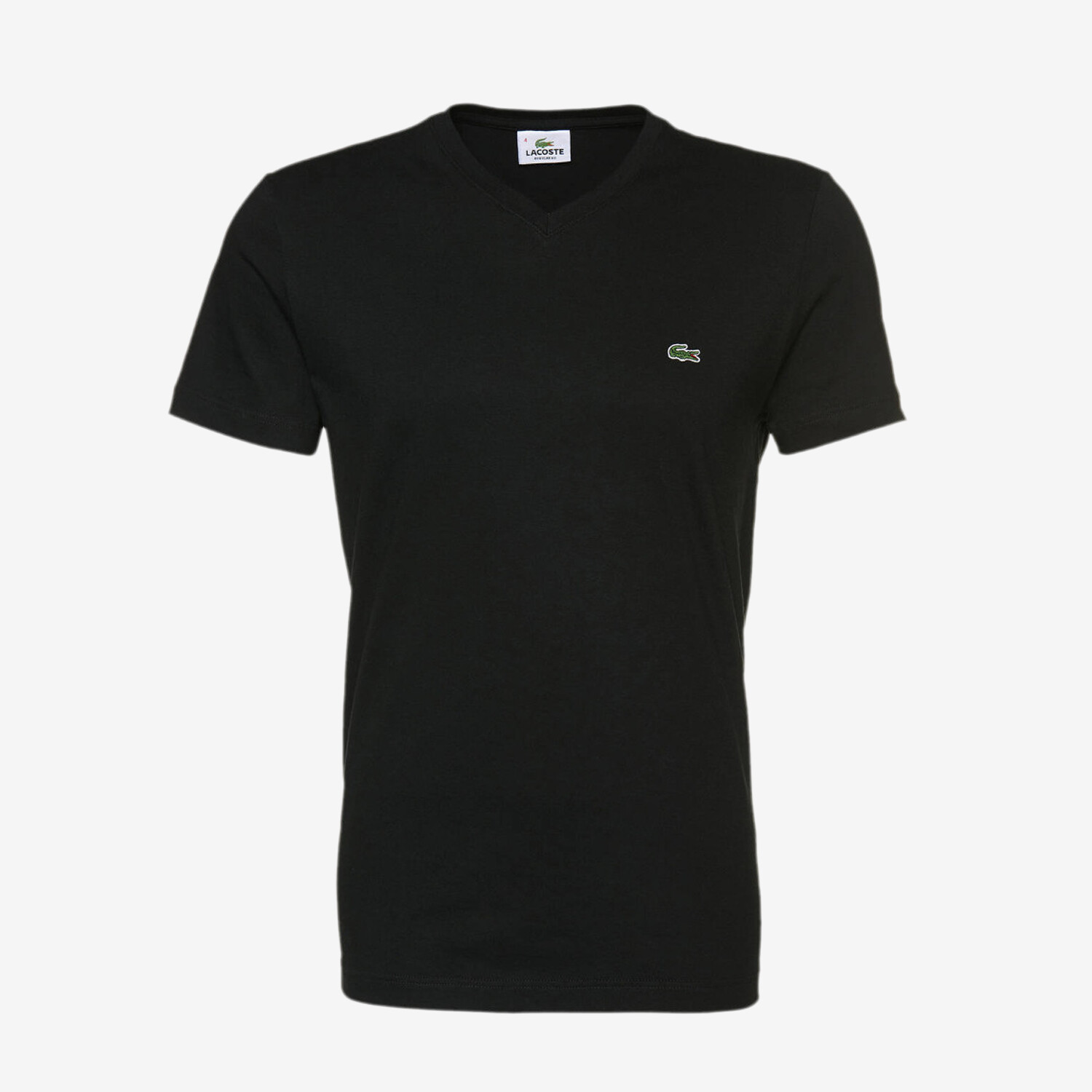 Worldshop T-Shirt, V-Neck Lacoste Kurzarm, - Schwarz Herren,