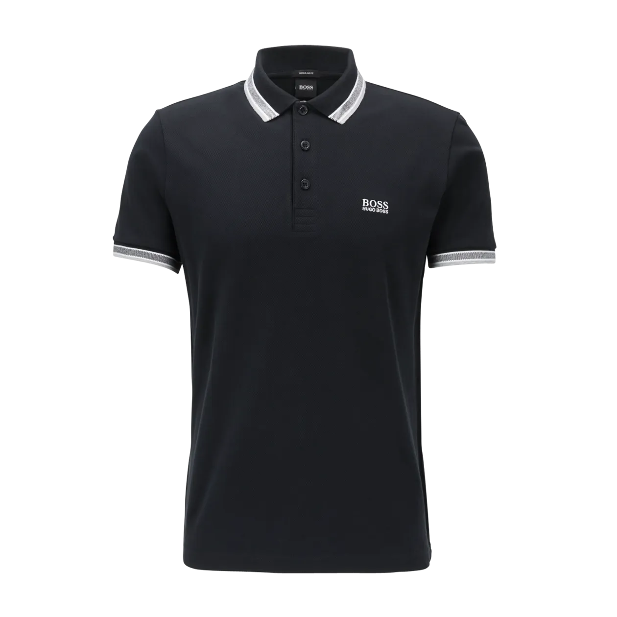BOSS Paddy Polo Shirt Men s Short Sleeve Black Worldshop