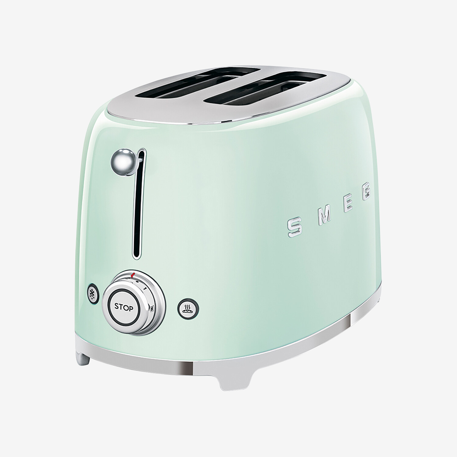 SMEG 50's Retro Style TSF01 Toaster, Pastel Green + Roll Attachment
