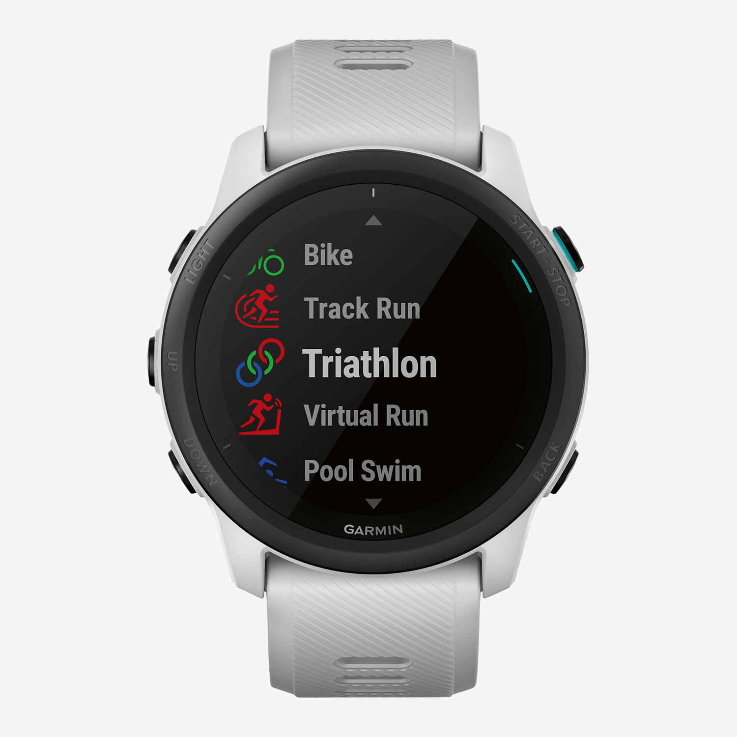 Garmin Forerunner® 745 Triathlon Smartwatch, Whitestone/Black