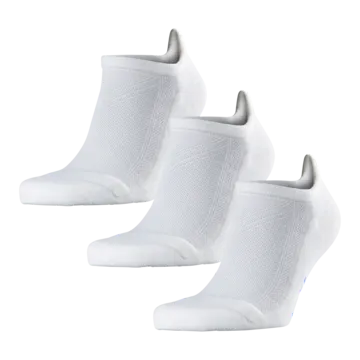 FALKE Cool Kick Sneaker Socks, Unisex, Pack of 3, White Worldshop