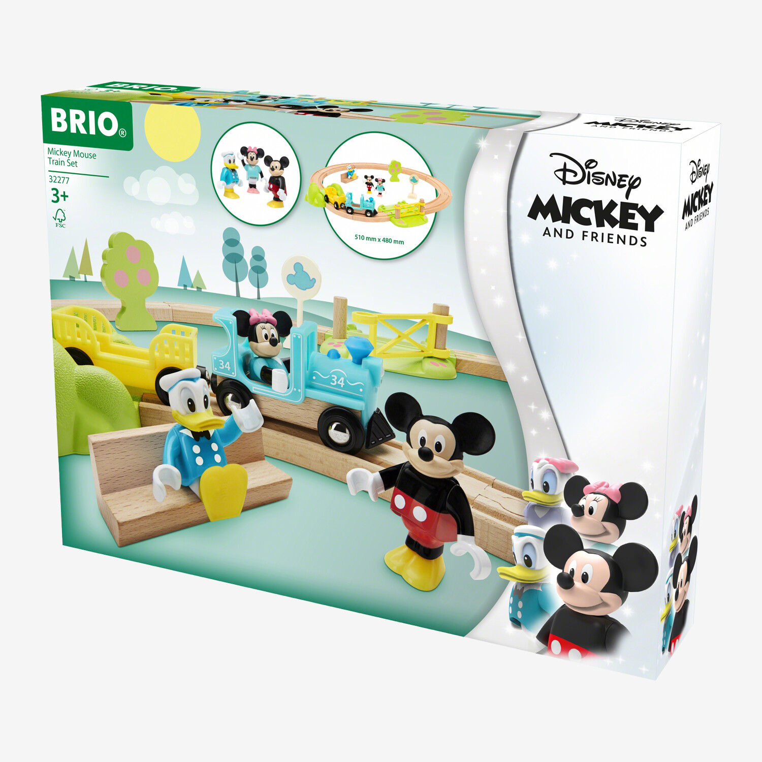BRIO Mickey Mouse Wooden Train Set 