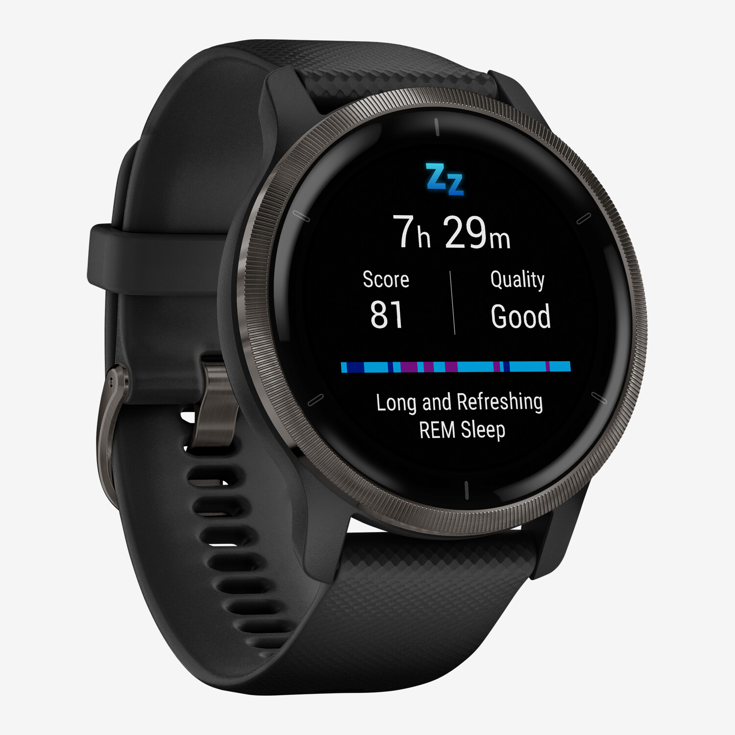 Garmin Venu® 2 Smartwatch, Black / Slate Grey Lufthansa