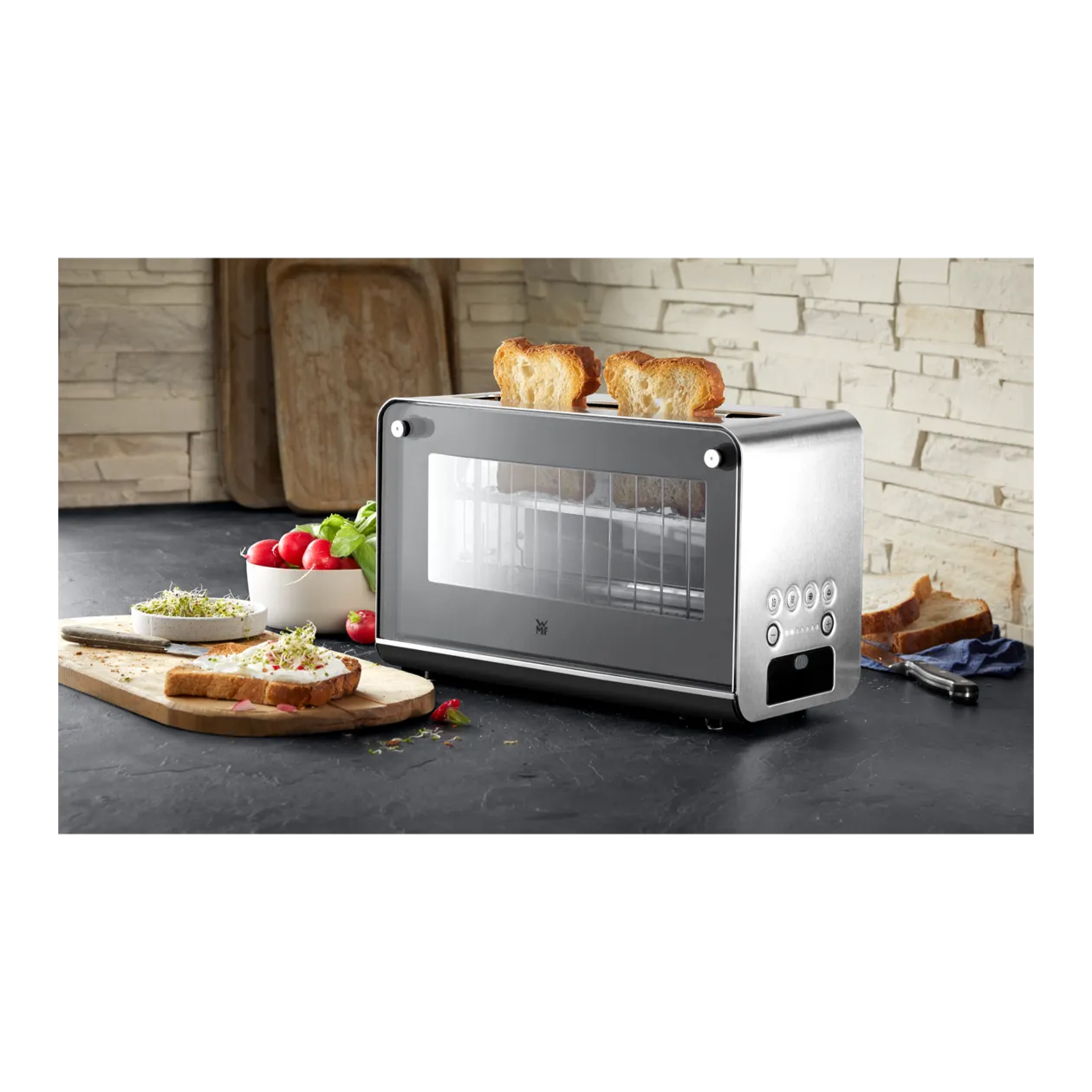WMF Lono Glass Toaster, Stainless Steel