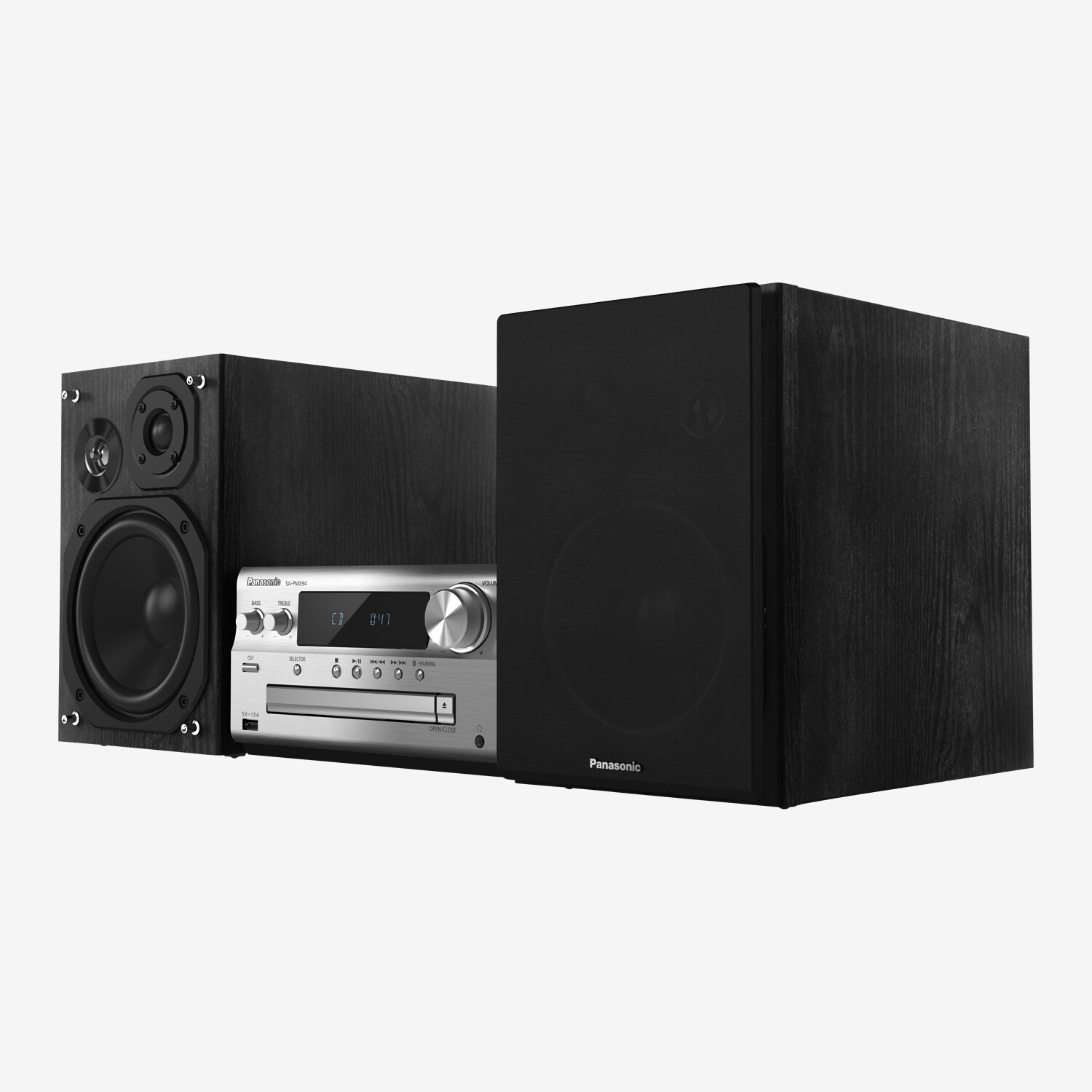 Panasonic SC-PMX94EG-S Micro Hi-Fi System, Silver-Coloured - Worldshop