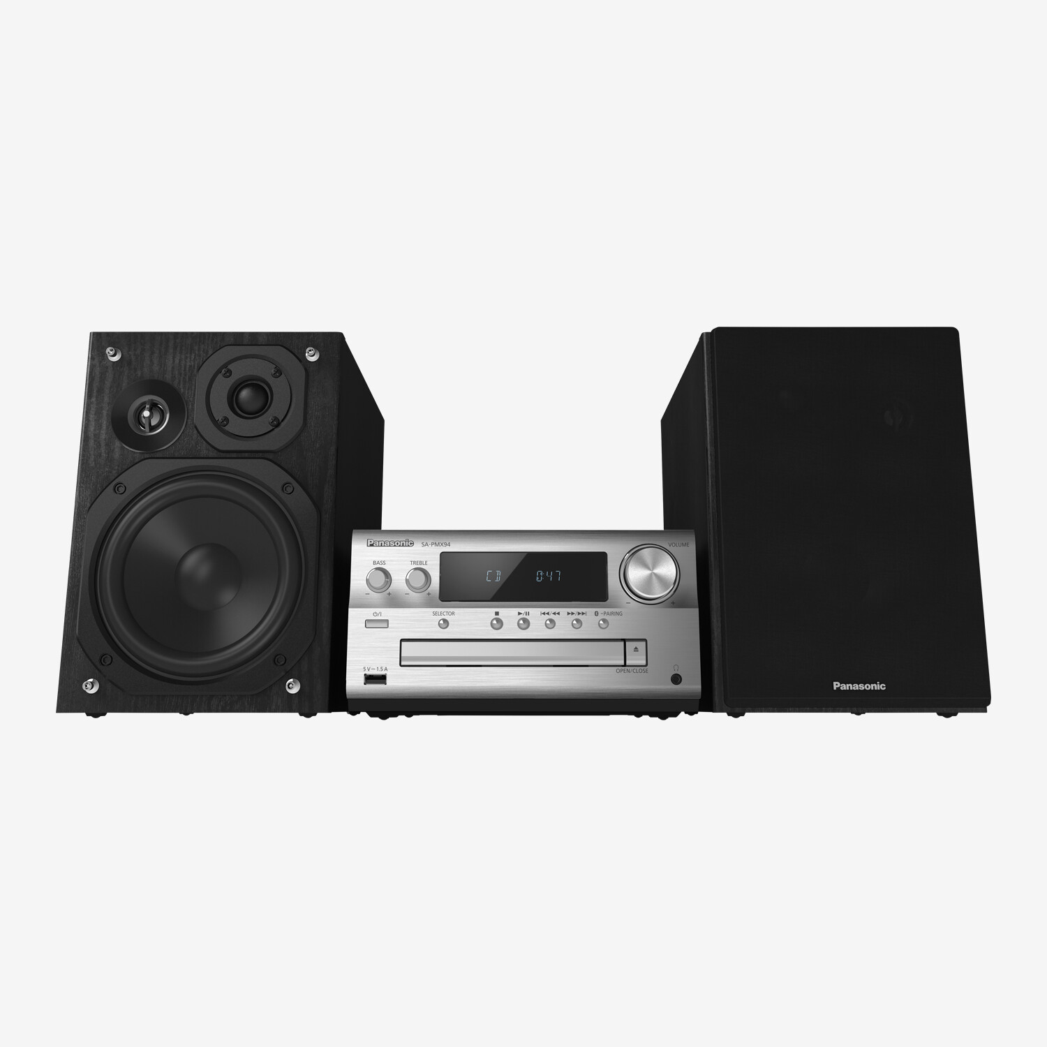 Panasonic SCPMX94EGS Micro HiFi System, SilverColoured