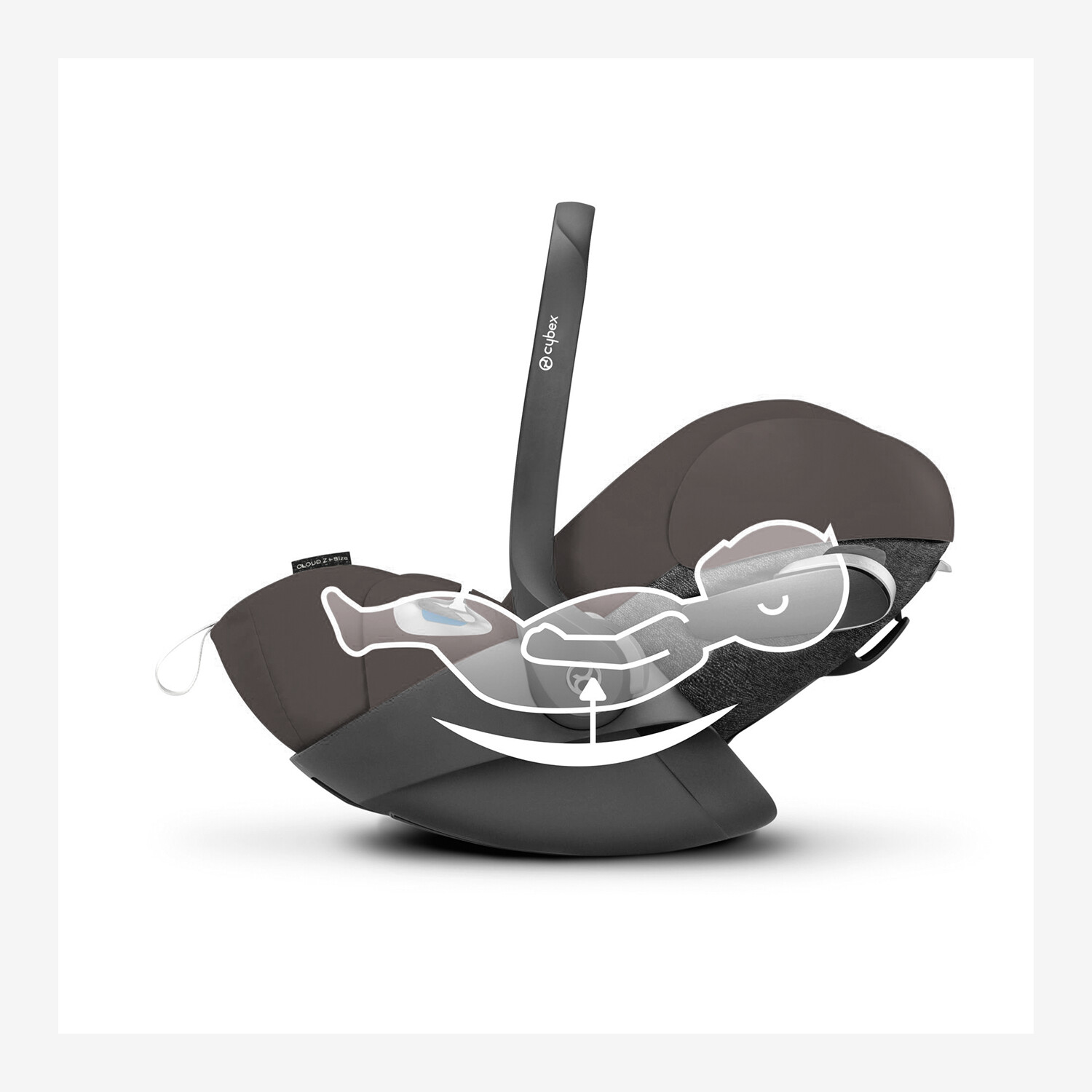 CYBEX Cloud Z i-Size Plus Coque bébé, Soho Grey-Mid Grey - Worldshop