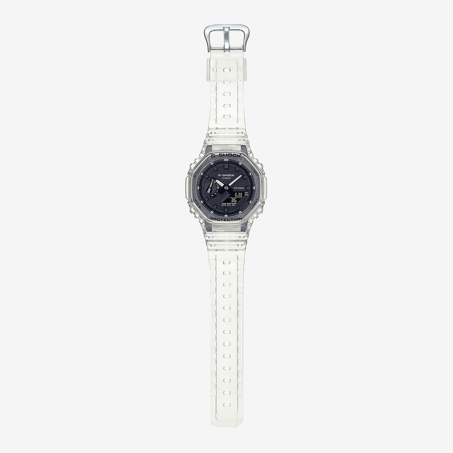 CASIO G-SHOCK GA-2100SKE-7AER Watch, Black/Transparent - Worldshop | Quarzuhren