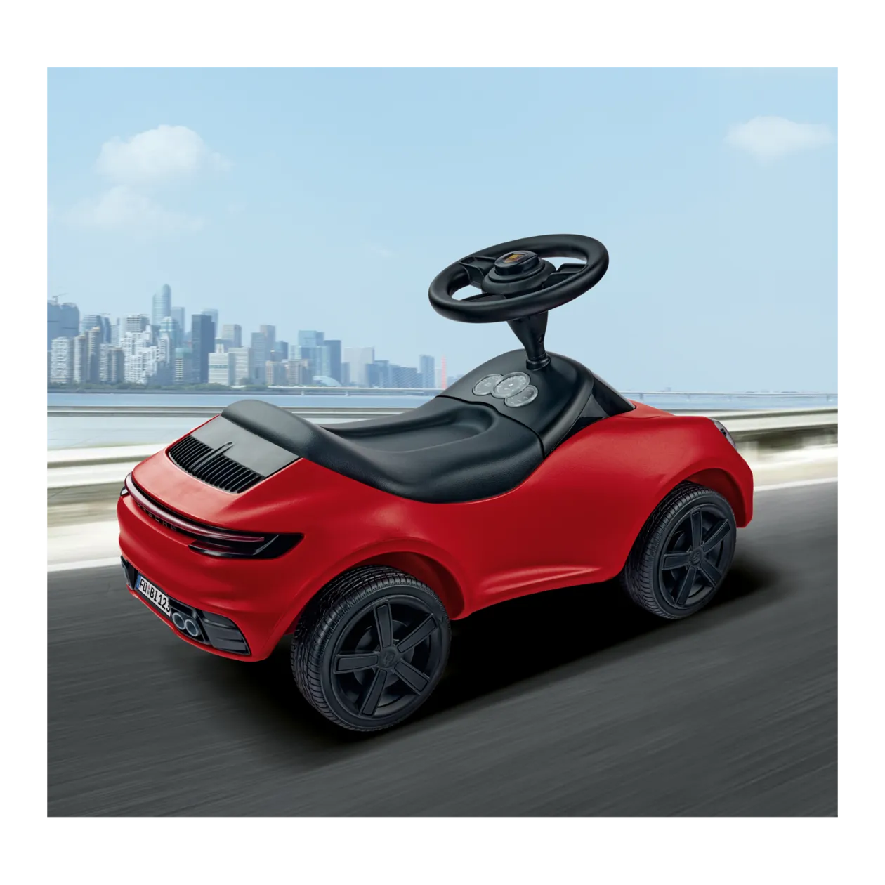 BIG Baby Porsche 911 Ride-On Car, Red/Black