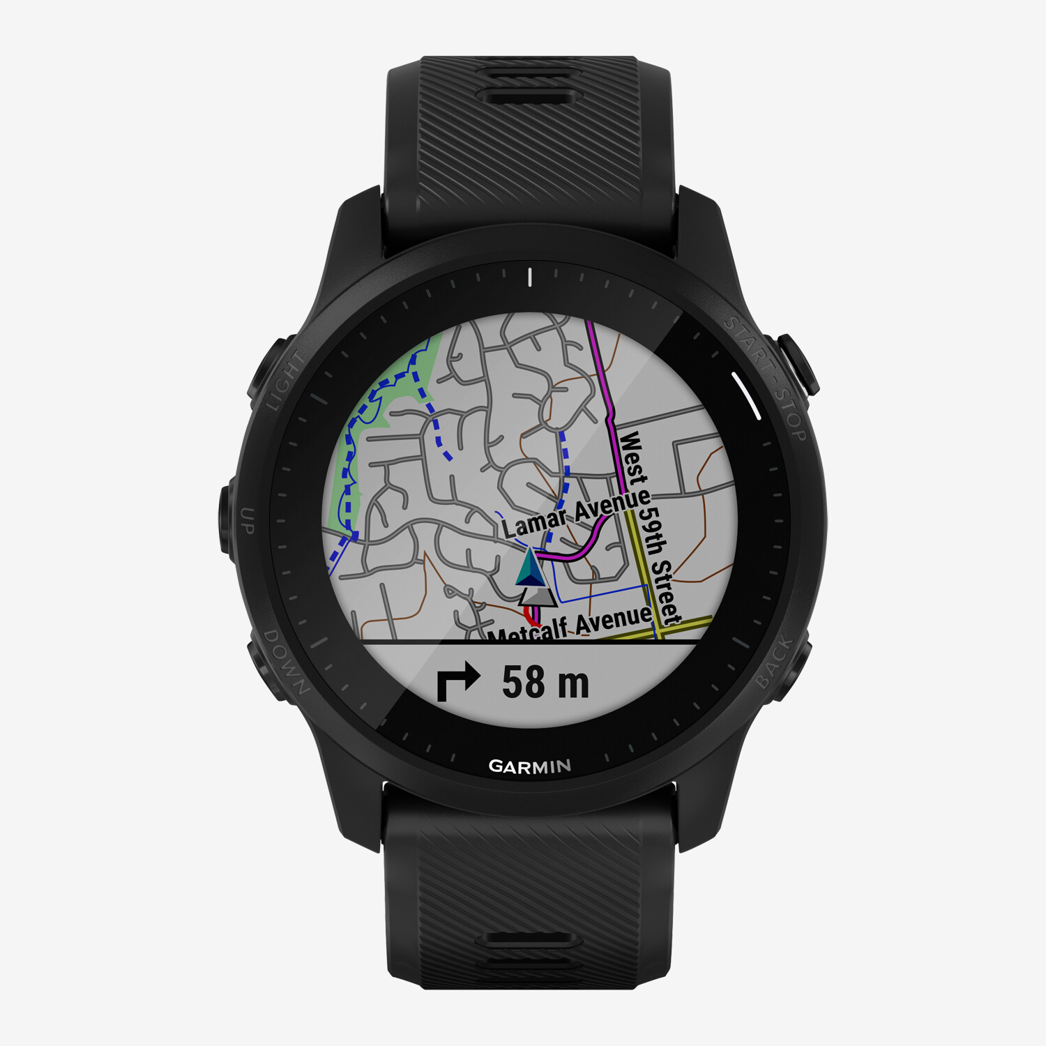 Garmin Forerunner® 945 LTE Smartwatch, Black/Black Lufthansa