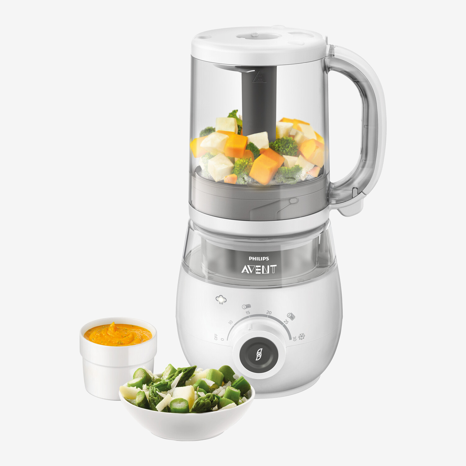 Philips Avent SCF883/01 4in1 Baby Food Maker, White Lufthansa