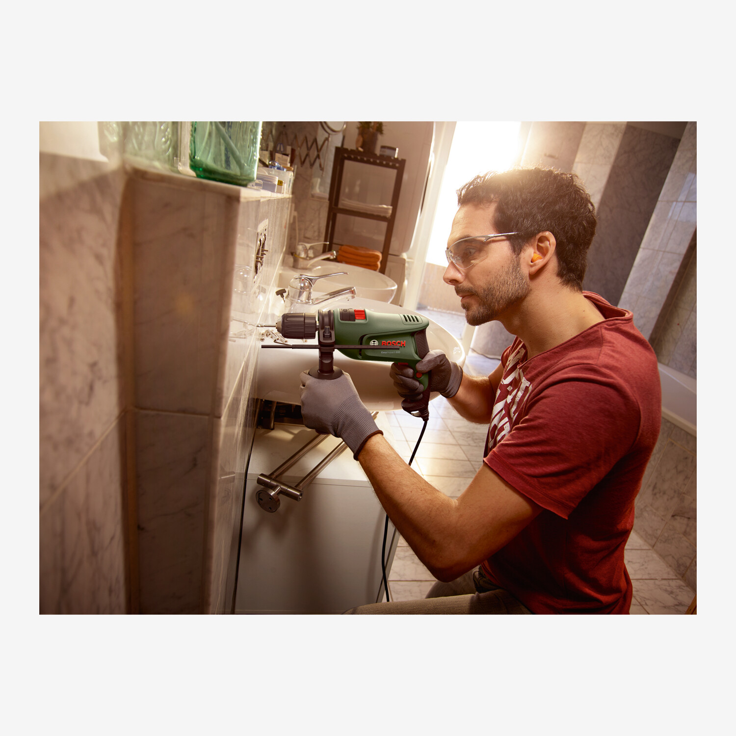 Bosch EasyImpact 600 Impact Drill, Forest Green