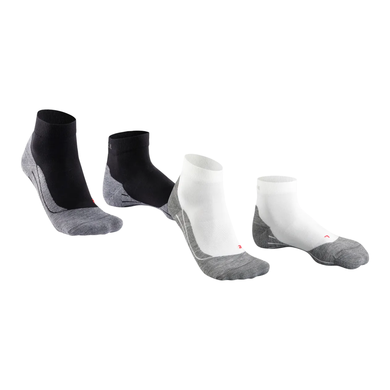 FALKE RU4 Short Socken, Herren, 2er-Set, Schwarz und Weiß