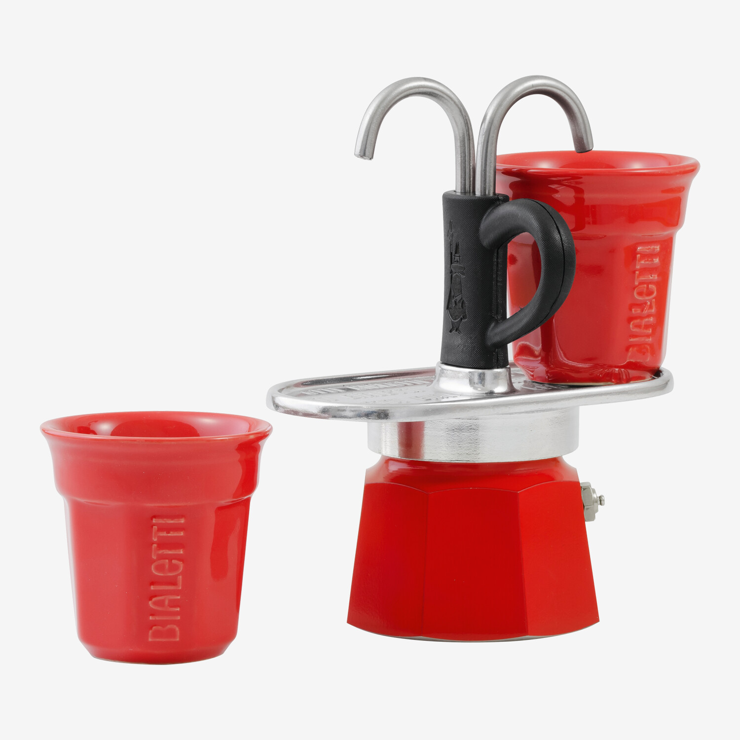 Bialetti Mini Express Set Espresso Maker, Red - Worldshop