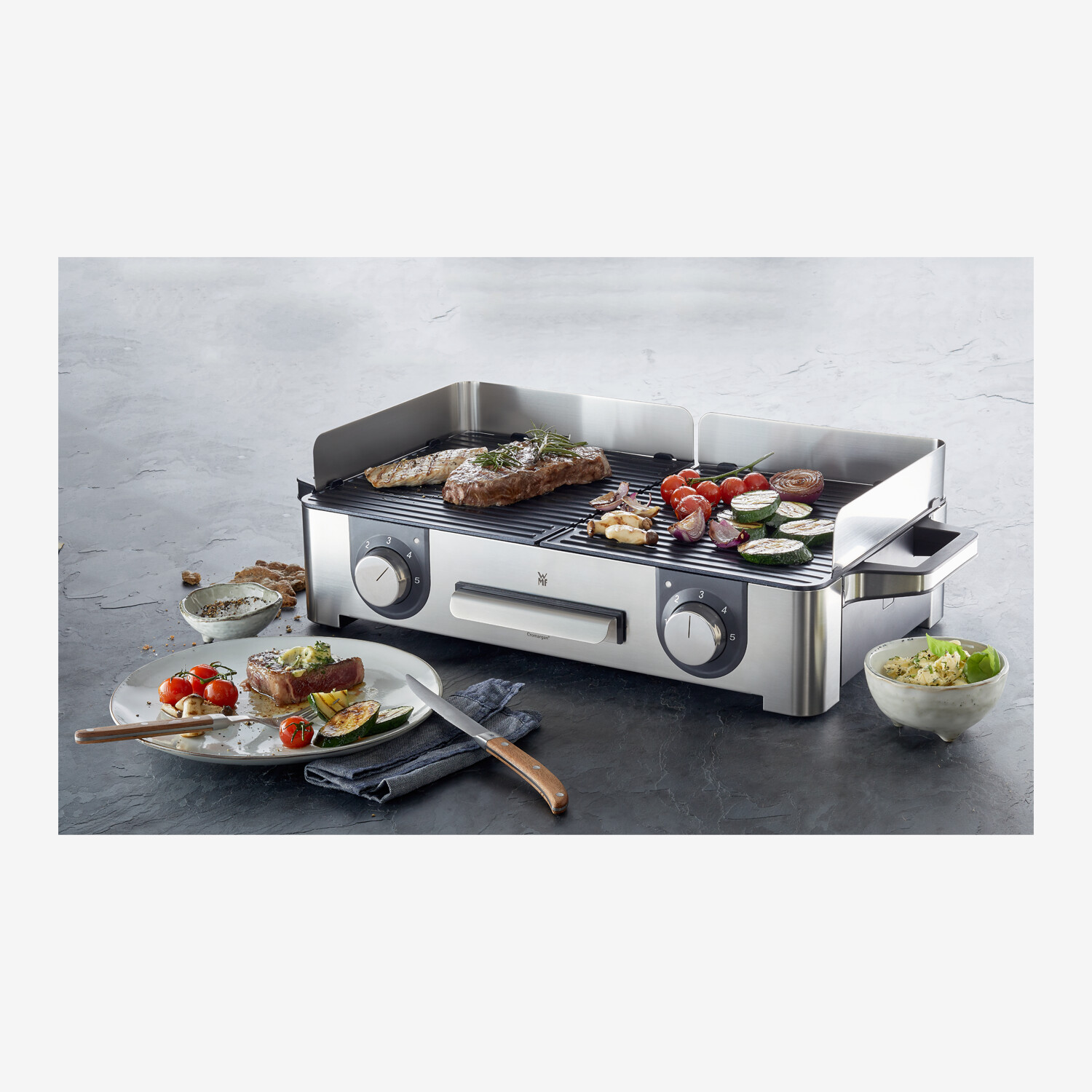 WMF Lono Master Electric Grill, Stainless Steel