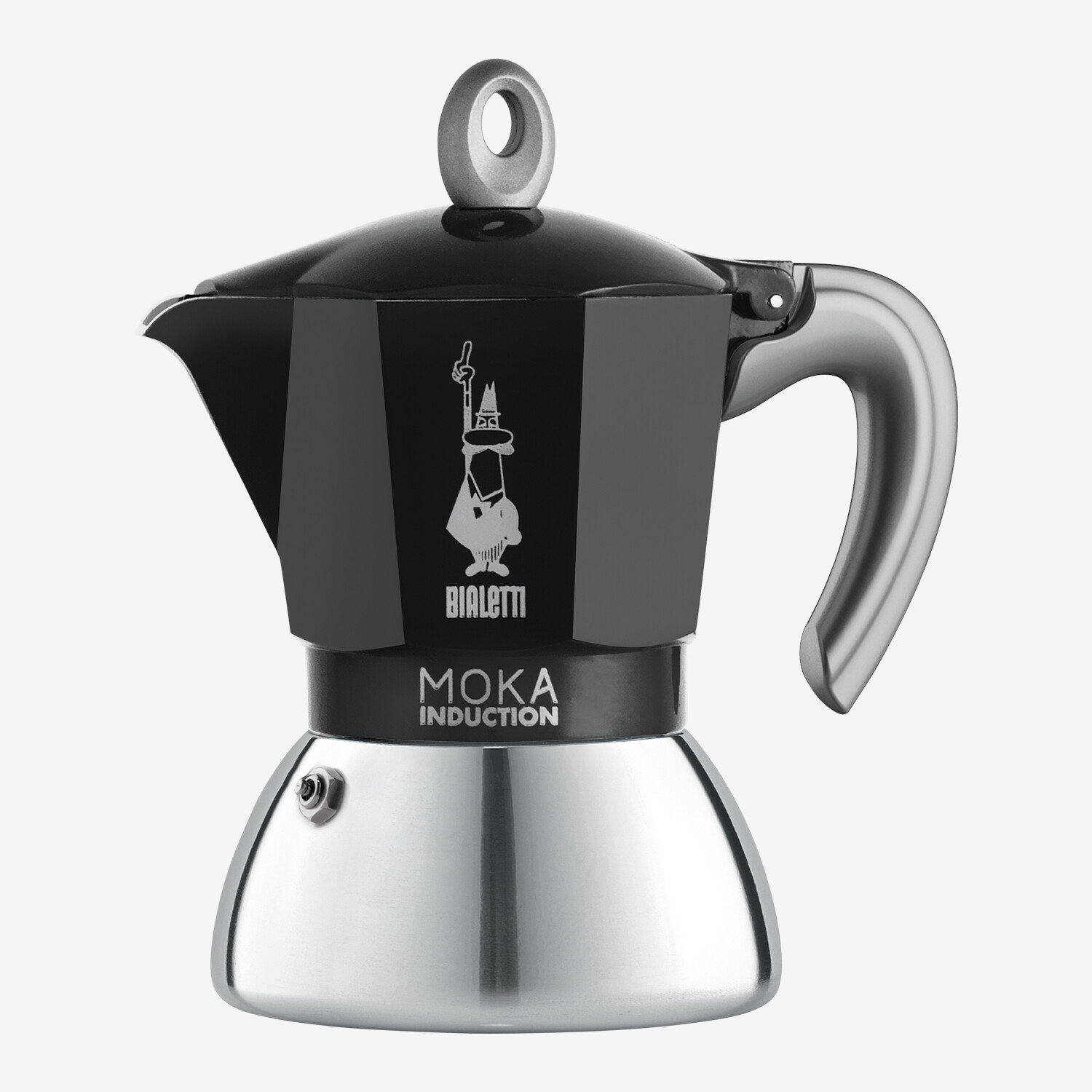 Bialetti New Moka Induction Cafetière italienne, 4 tasses, noir