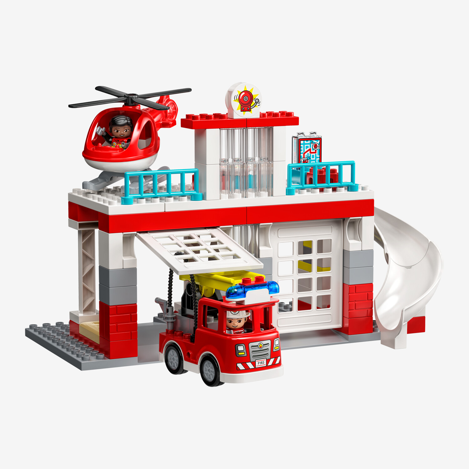 10970 La Caserne Et Lhélicoptère Des Pompiers 'lego®' Duplo® - N/A - Kiabi  - 95.49€