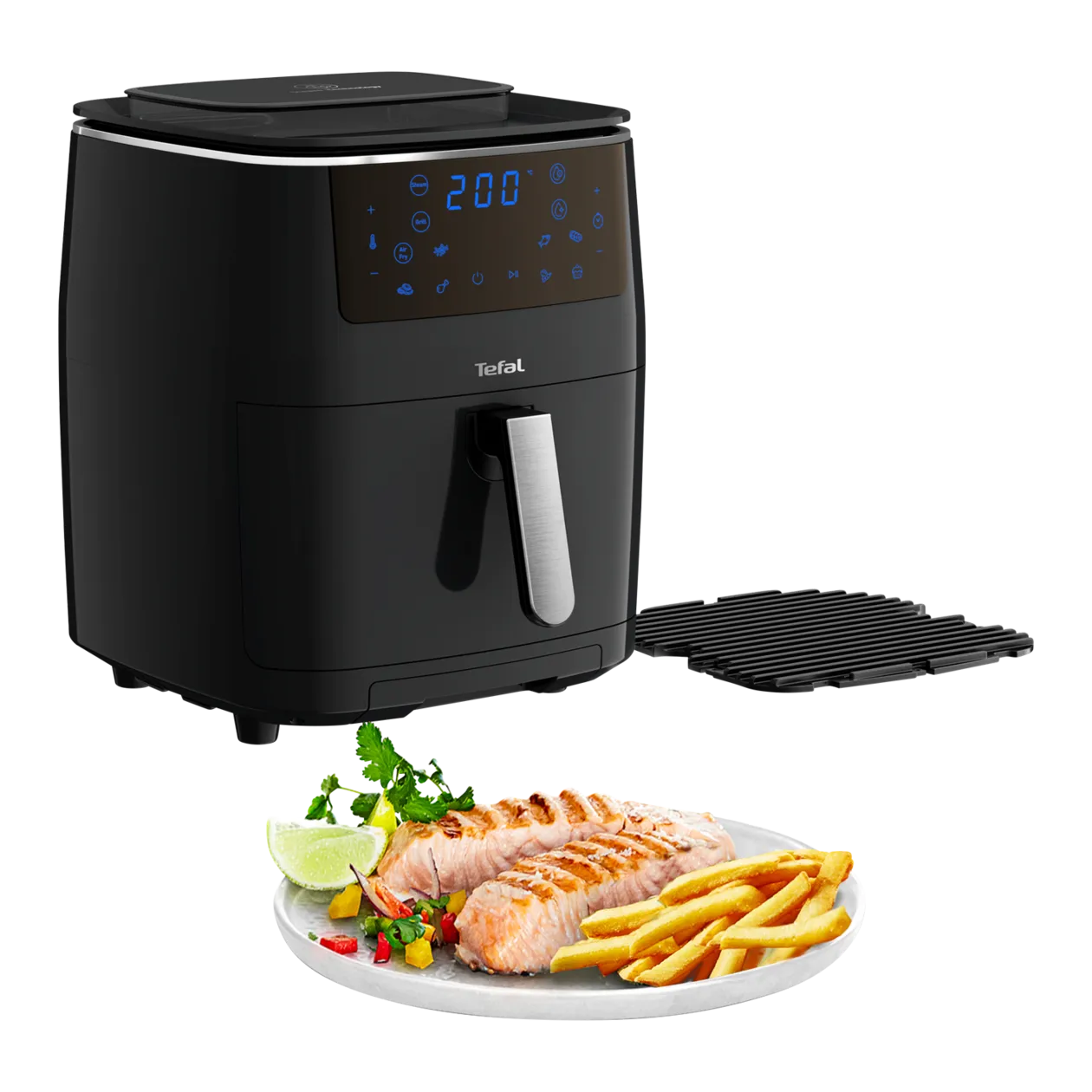 Tefal Easy Fry Grill & Steam Hot Air Fryer, Black
