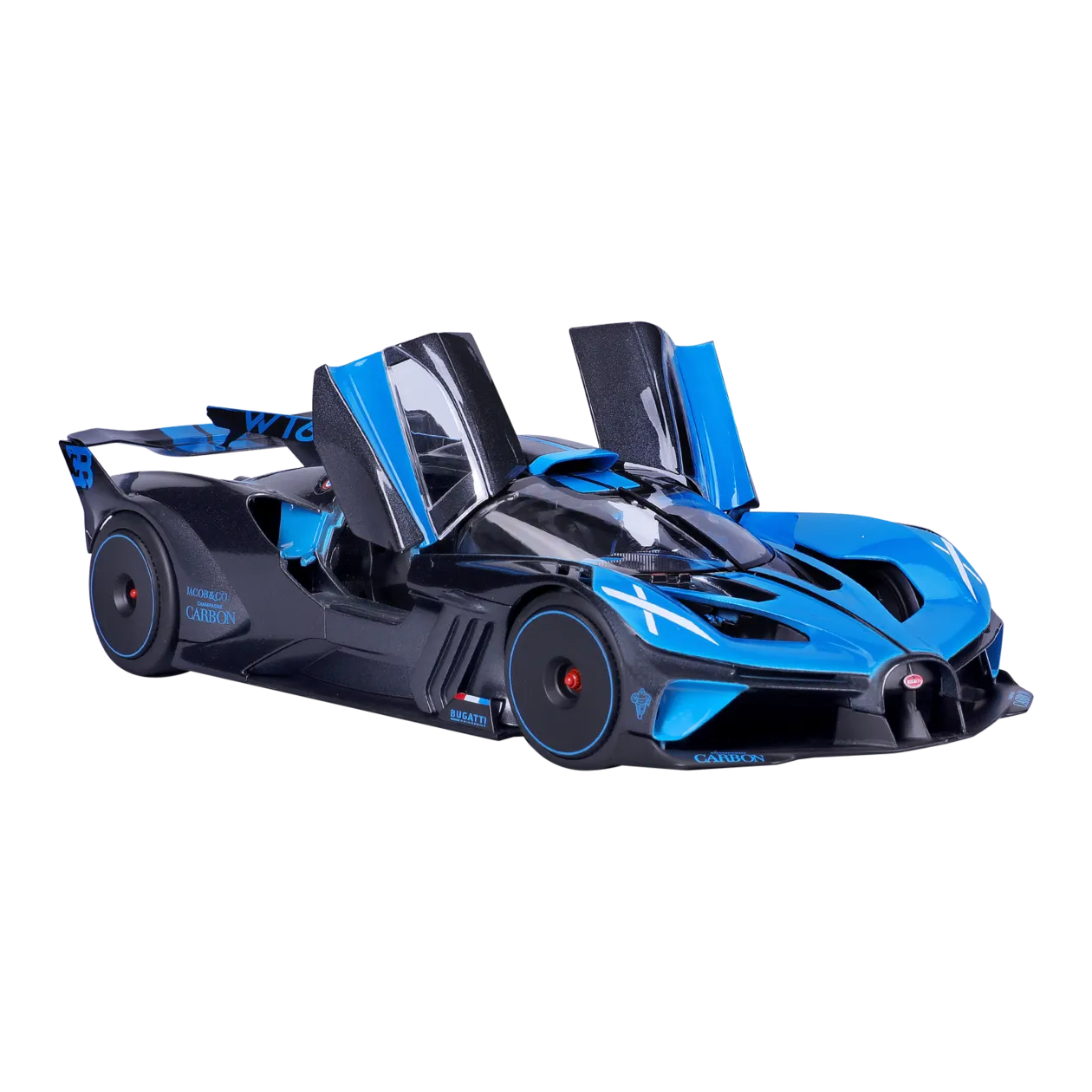 Bburago Bugatti Bolide Modellauto, 1:18, Blau/Schwarz - Worldshop