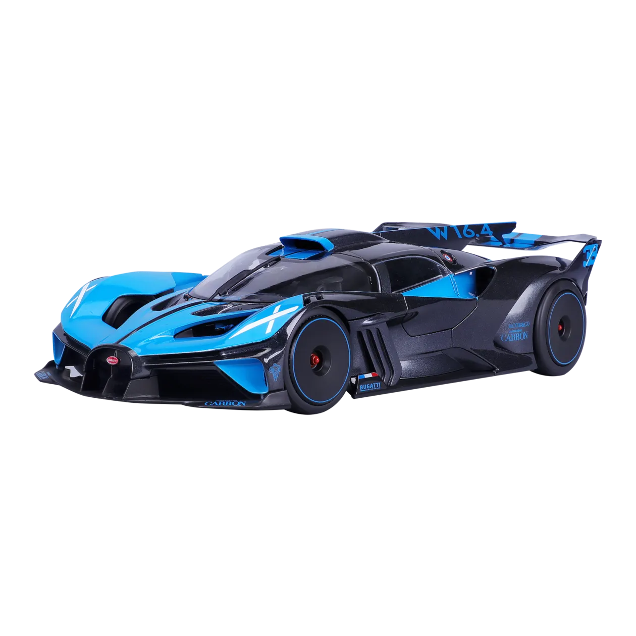 Bburago Bugatti Bolide Modellauto, 1:18, Blau/Schwarz - Worldshop