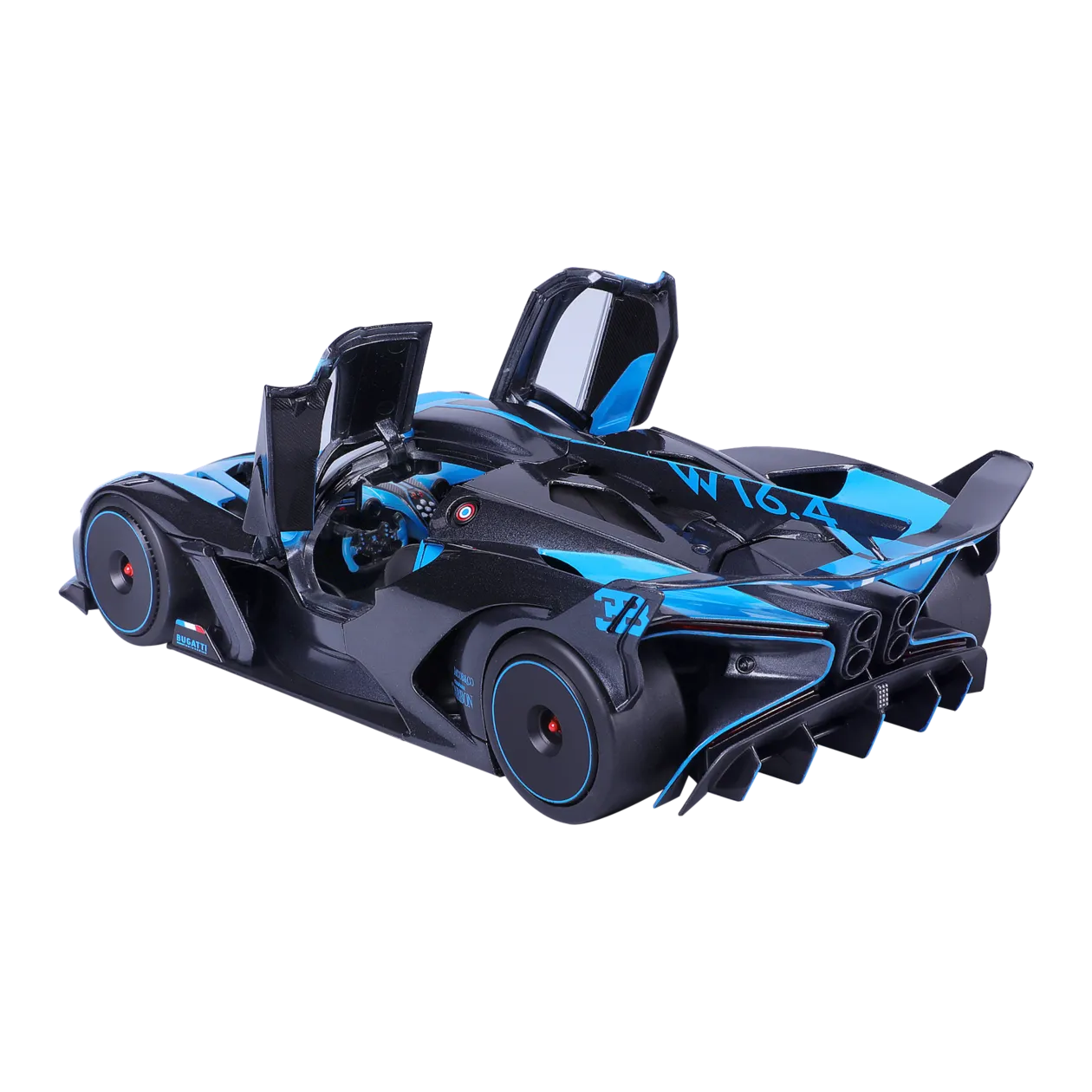 Bburago Bugatti Bolide Modellauto, 1:18, Blau/Schwarz - Worldshop