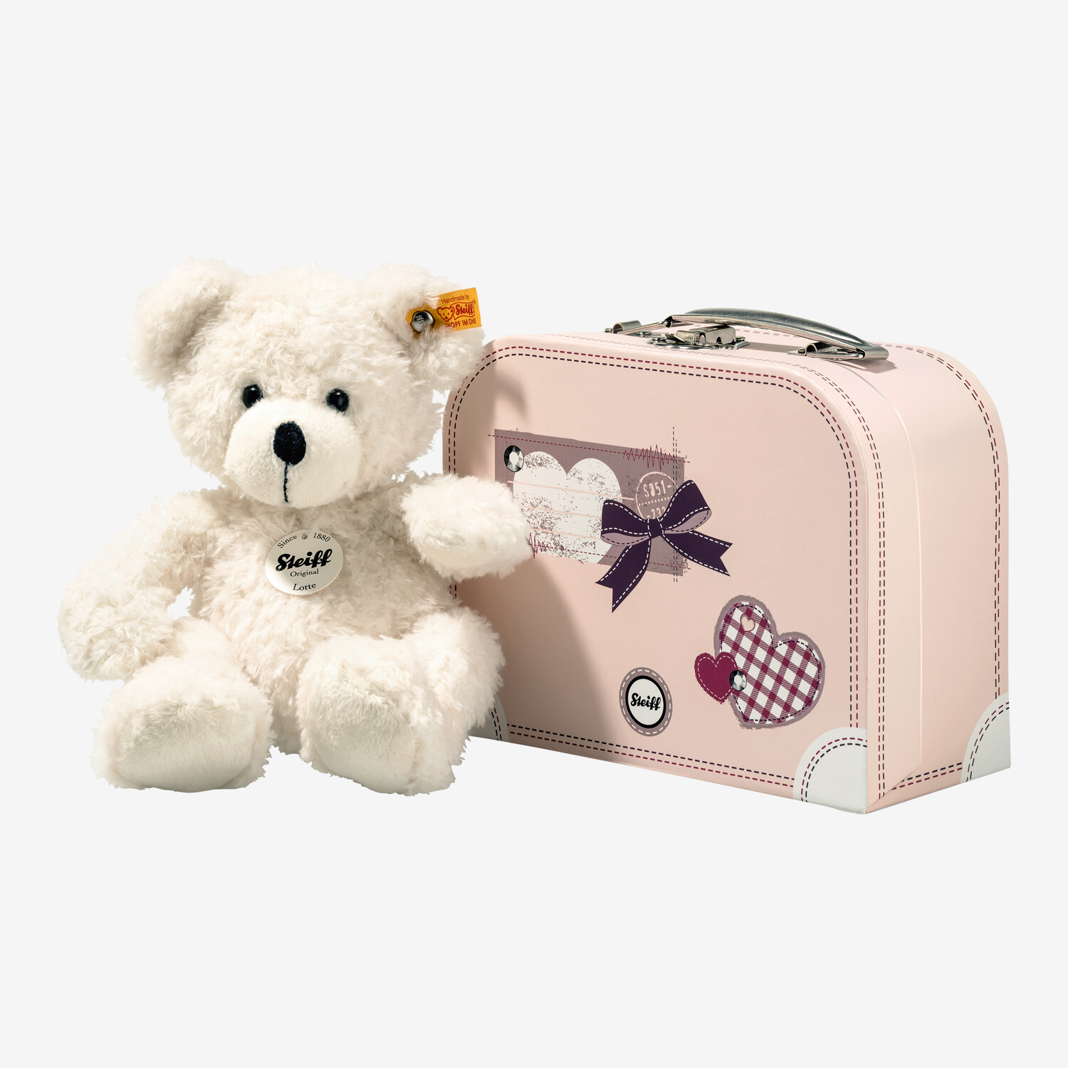 Steiff Lotte Teddy Bear in Suitcase Lufthansa